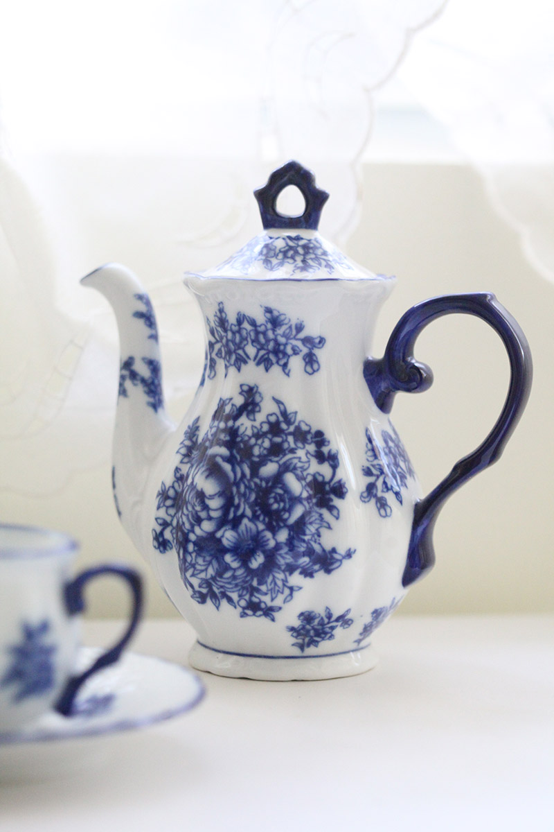 Blue and white style ceramic u - Korean Tea Set 评论和价格
