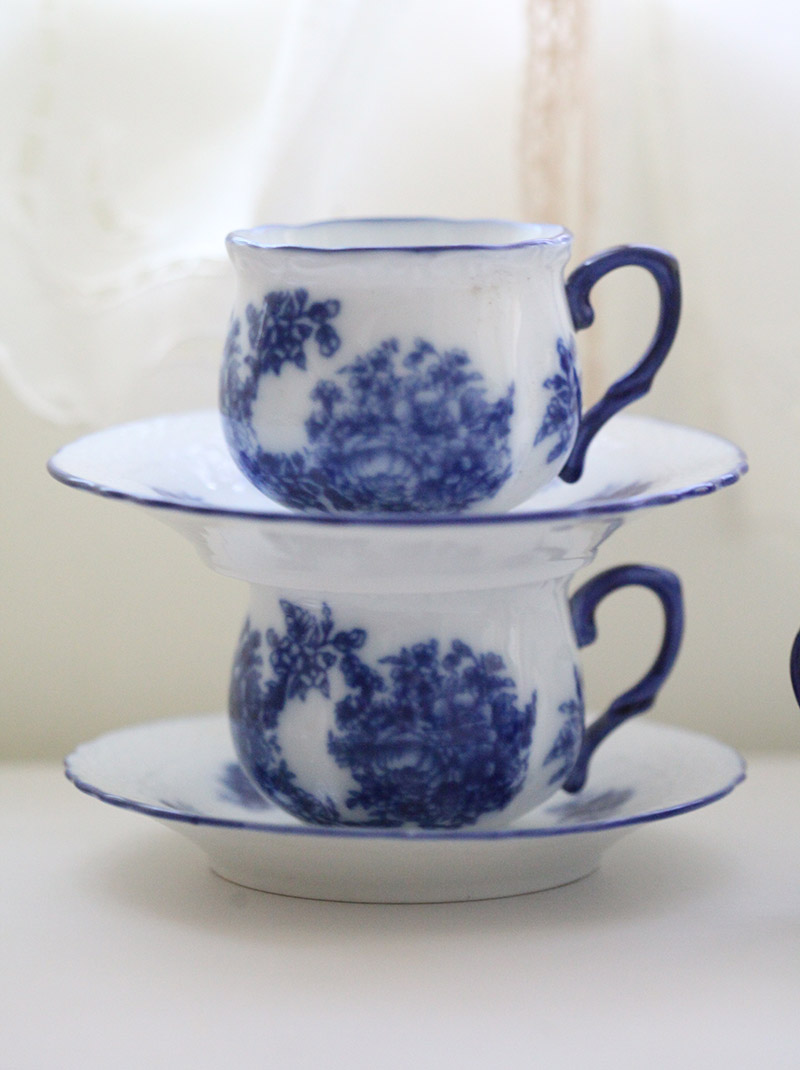 Blue and white style ceramic u - Korean Tea Set 评论和价格